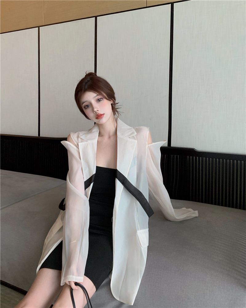 Sunscreen fashion business suit chiffon Korean style coat