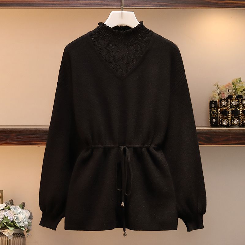 Pinched waist autumn and winter tops Korean style sweater