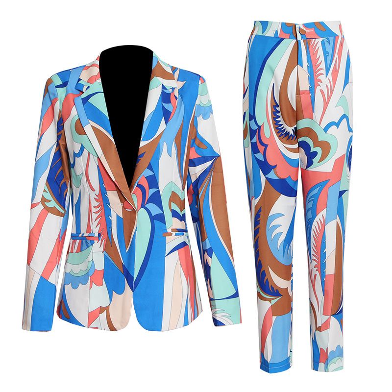 Printing and dyeing printing business suit a set for women