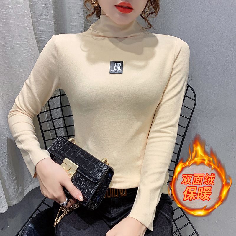 Half high collar T-shirt bottoming shirt for women