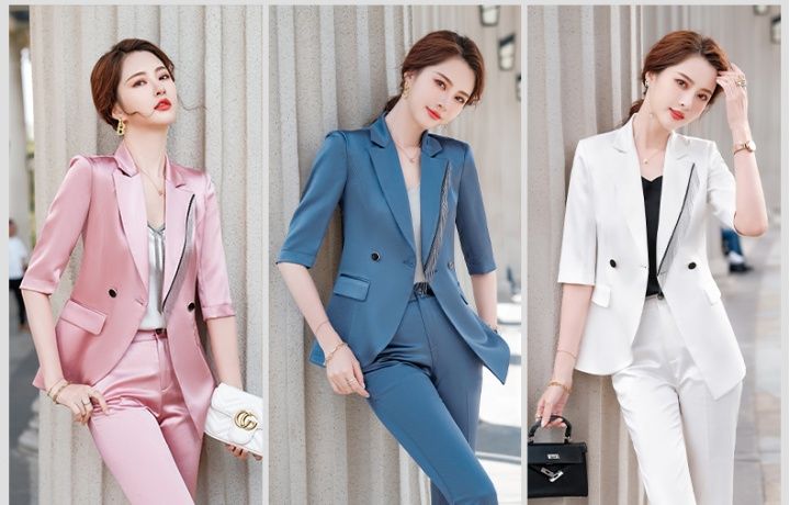 Summer business suit suit pants 2pcs set for women